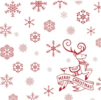 Fato H6582977200 Sztár karácsonyi szalvéta christmas deer white 2 rétegű 38x38cm 40 szál/csomag kép