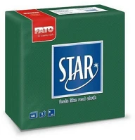 Fato H6582990700 Sztár szalvéta 2 rétegű 38x38cm zöld 40 szál/csomag kép