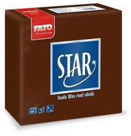Fato H6582991000 Sztár szalvéta 2 rétegű 38x38cm csokoládé színű 40 szál/csomag kép
