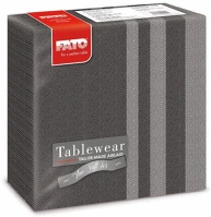 Fato H6588441200 Airlaid szalvéta 40x40cm tweed fekete 50 lapos kép