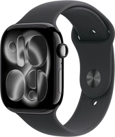 Fekete 11 GPS – 46 MM-ES Apple watch series 11 gps – 46 mm-es kozmosz alumíniumtok,  sportpánt kép