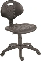 Fekete 1290 NOR AUT FÉK munkaszék, gázliftes, háttámlás, műanyag ülőfelület és támla kép