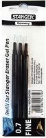 Stanger 18000300080 Zselés toll betét  radírozható 0,7 mm fekete 3 db kép