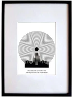 Fekete 290-AL21297B Képkeret, 21x29,7 cm, aluminium keret, 