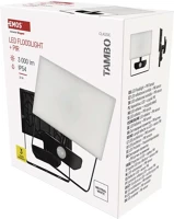 Fekete 30 W, 3000 LM Led-es reflektor tambo mozgásérzékelővel, 30 w, 3000 lm, kép