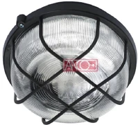 Fekete 321188 Kerek hajólámpa ráccsal, kép