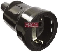 Fekete 321400 Földelt dugalj törésgátlóval, kép