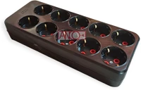 Fekete 321703 10-es földelt szerelhető elosztó, kép