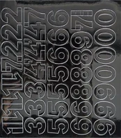 Fekete 500 - 31FEK Öntapadós matrica, 3 cm-es, számlap, kép