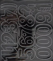 Fekete 500 - 51FEK Öntapadós matrica, 5 cm-es, számlap, kép