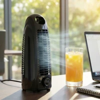 Fekete 51107 Opus 2 mini asztali ventilátor - 220-240v ac - 100 x 116 x 275 mm - kép