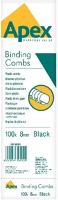 Fekete 6200301 Iratspirál műanyag 8mm 21-40 lap  100/dob kép