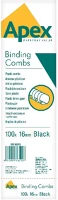 Fekete 6202301 Iratspirál műanyag 16mm 101-120 lap  100/dob kép