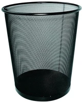 Fekete 7570651000 Papírkosár fémhálós  17l kép