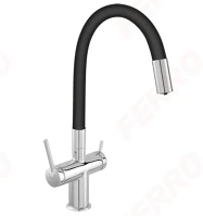 Fekete BFT41B FILTRATA álló csaptelep flexibilis kifolyócsővel szűrt vízhez kép