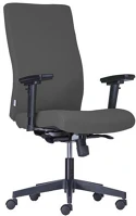 Fekete BOSTON BA.600 SZÜRKE Irodai forgószék, szövetborítás,  lábkereszt, 