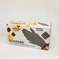 Fekete COR_MER042 Védőkesztyű, egyszer használatos, nitril, 8,4g, XL méret, 90 db, púder kép