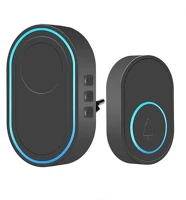 Fekete DA00271 Vezeték nélküli csengő - 39 dallam - cr2032 - ac 220v - kép