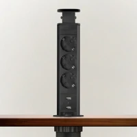 Port GL20430MBU Süllyeszthető elosztó 3 aljzat - 2db usb  - matt kép