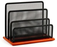 Fekete IVIC21ROB Levéltartó, fémhálós, victoria, 