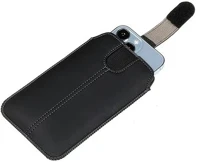 Fekete MC25607 Telefontok 6,3 - 7,0 col -  tépőzáras-kihúzós tok (105x185 mm) kép