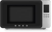 Fekete MOC01BLMEU Smeg moc01blmeu szabadonálló mikrohullámú sütő collezione 29l matt kép