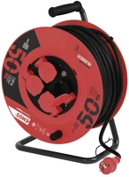 Fekete P08250 Kültéri kábeldob 50 m / 4 aljzat /  / gumi / 230 v / 1,5 mm2 kép