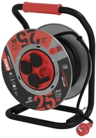 Fekete P19222 Kültéri kábeldob 25 m / 4 aljzat /  / gumi-neoprén / 230v / 1,5 mm2 kép