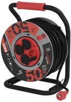 Fekete P19223 Kültéri kábeldob 50 m / 4 aljzat /  / gumi-neoprén / 230v / 1,5 mm2 kép