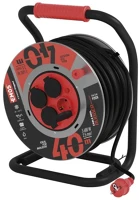 Fekete P19224 Kültéri kábeldob 40 m / 4 aljzat /  / gumi-neoprén / 230v / 2,5 mm2 kép