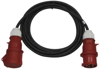 Fekete PM1104 3 fázisú kültéri hosszabbító 20 m / 1 aljzat /  / gumi / 400 v / 4 mm2 kép