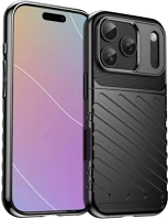 Fekete PT5903396409523 Telefontok iphone 17 pro - thunder  ütésálló szilikon hátlap tok kép