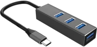 Fekete PT5906721171379 Art adapter hub - 4xusb porttal + type-c (usb-c)  kábellel kép