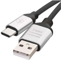 Fekete SM7025BL Töltő- és adatkábel usb-a 2.0 / usb-c 2.0, 1 m, kép