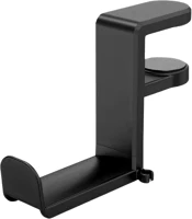 Fekete TM0040100 Fejhallgató tartó: asztalra / polcra rögzíthető, rugós fejhallgató kép