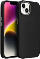 Fekete TS14749 Apple iphone 17 pro max, szilikon tok, közepesen ütésálló, fémhatású kép