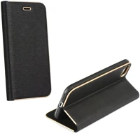 Fekete TS14784 Apple iphone 17, oldalra nyíló tok, stand, luna book, kép