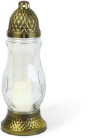 Fekete TW1017 Üveg mécses - műanyag kupakkal, üveg szín: fehér, kupak szín: kép