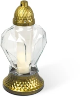 Fekete TW1021 Üveg mécses - műanyag kupakkal, üveg szín: fehér, kupak szín: kép