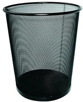 Fekete VEC21_00239 Papírkosár fémhálós  12l kép