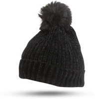 Fekete W1061B Vastag téli sapka - bojttal - kép