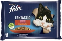 Felix 29.00080 Állateledel alutasakos  fantastic macskáknak marha-csirke aszpikban 4x85g kép