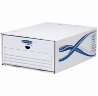 Fellowes 4461104 Fiókos irattároló, fiók, karton, 135 x 279 x 362 mm, fellowes® bankers box basic, 5 db/csomag, kék-fehér