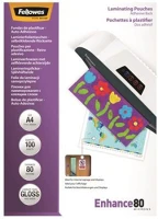 Fellowes COR_IFW53022 Meleglamináló fólia, 80 mikron, a4, fényes, öntapadó, 100 db, kép