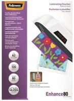 Fellowes COR_IFW53023 Meleglamináló fólia, 80 mikron, a3, fényes, öntapadó, 100 db, kép