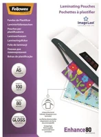 Fellowes COR_IFW53060 Meleglamináló fólia, 80 mikron, a5, fényes, 100 db, kép