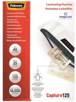 Fellowes COR_IFW53961 Meleglamináló fólia, 125 mikron, a5, fényes, 25 db, kép