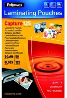 Fellowes COR_IFW53966 Meleglamináló fólia, 125 mikron, 54x86 mm, fényes, 50 db, kép
