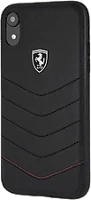 Ferrari FEHQUHCI61BK Heritage iphone xr fekete tűzdelt/kemény bőr tok kép