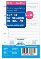 Filofax COR_NFX6858825 Kalendárium betét, tervező hoz, a5, heti, 1 hét/2 oldal, 2025 kép